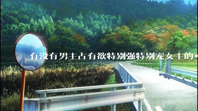 有没有男主占有欲特别强特别宠女主的***！！！？